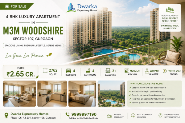 4 bhk flat for sale in M3M Woodshire1